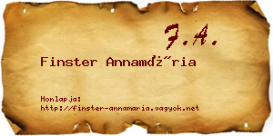 Finster Annamária névjegykártya