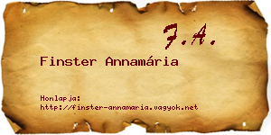 Finster Annamária névjegykártya