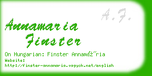 annamaria finster business card